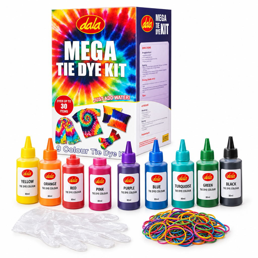 Complete Dala Mega Tie-Dye Kit contents