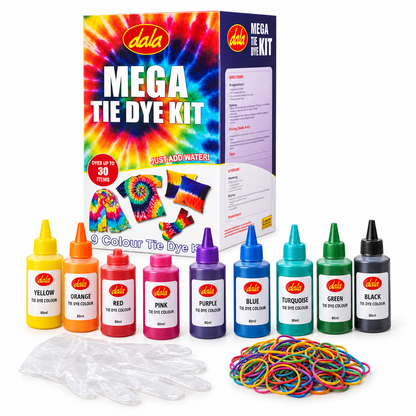 Complete Dala Mega Tie-Dye Kit contents